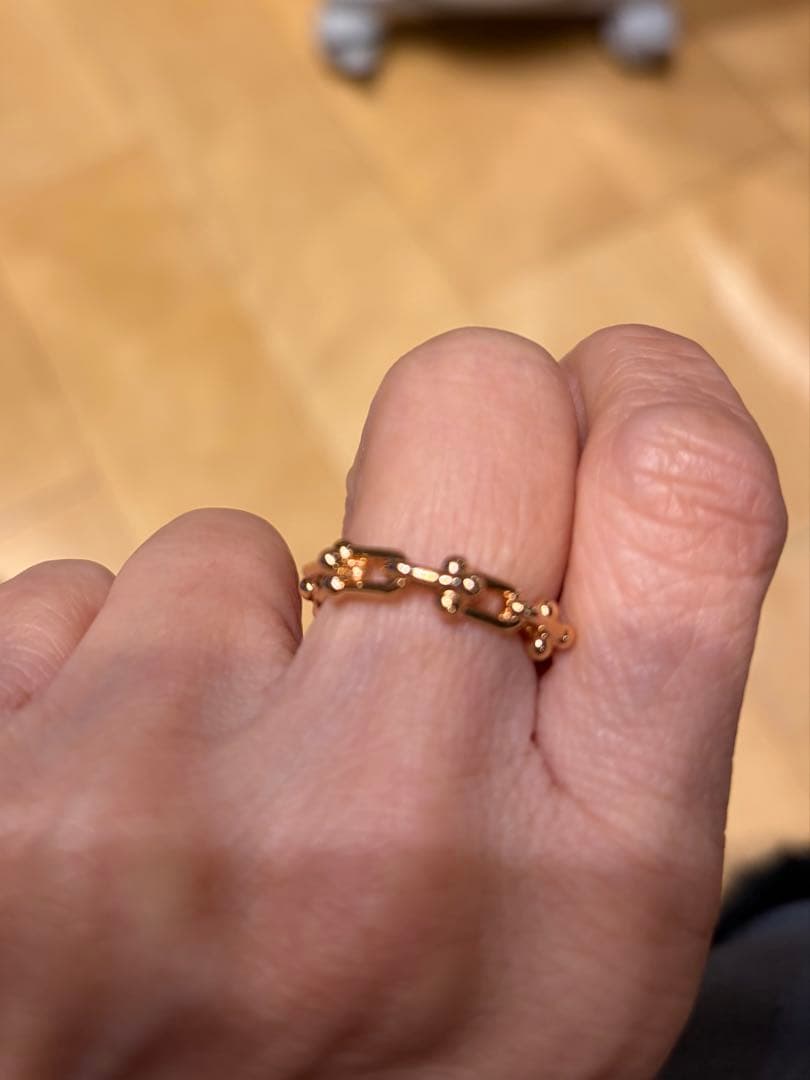 ティファニー　ハードウェア　マイクロリング ピンクゴールド