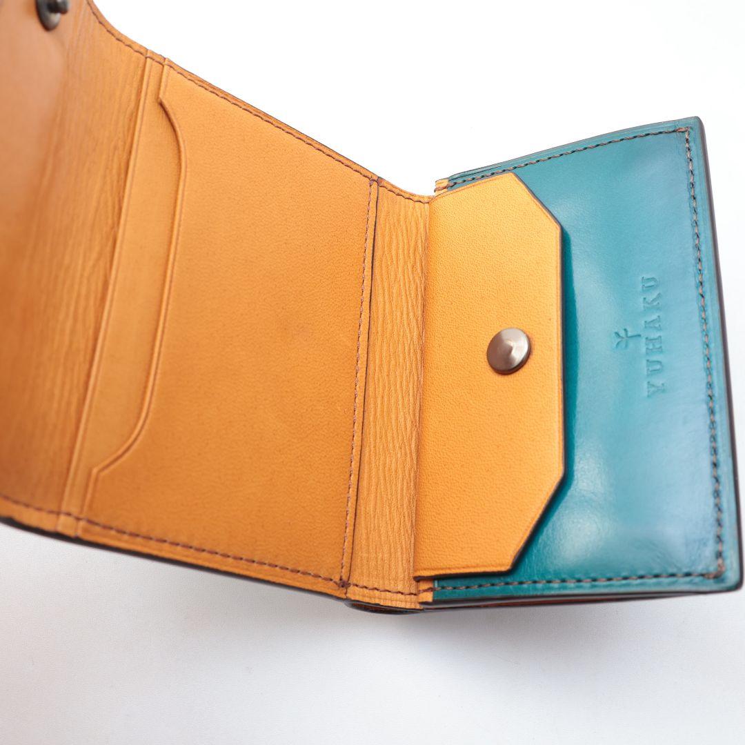 難有り訳あり品 yuhaku ユハク 三つ折り財布 綺麗ではない未使用