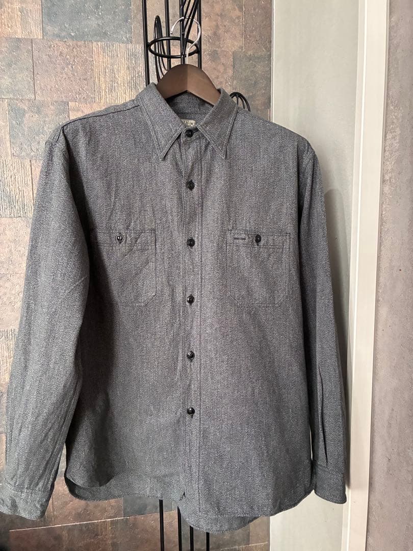 BUZZ RICKSON’Sブラックシャンブレー ワークシャツ L 日本製