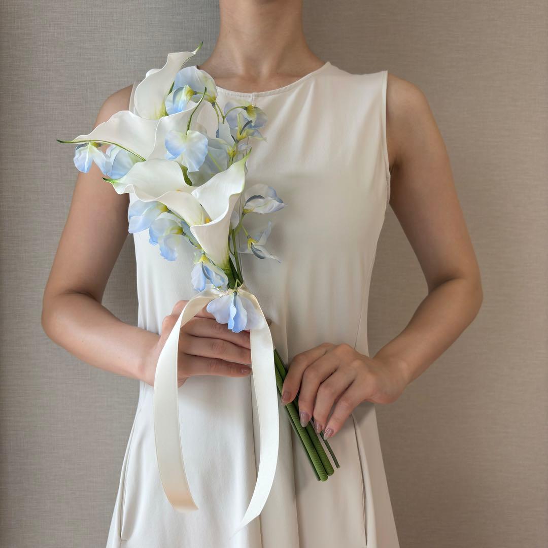 【ブートニア付】ウェディングブーケ|アーティシャルフラワー造花