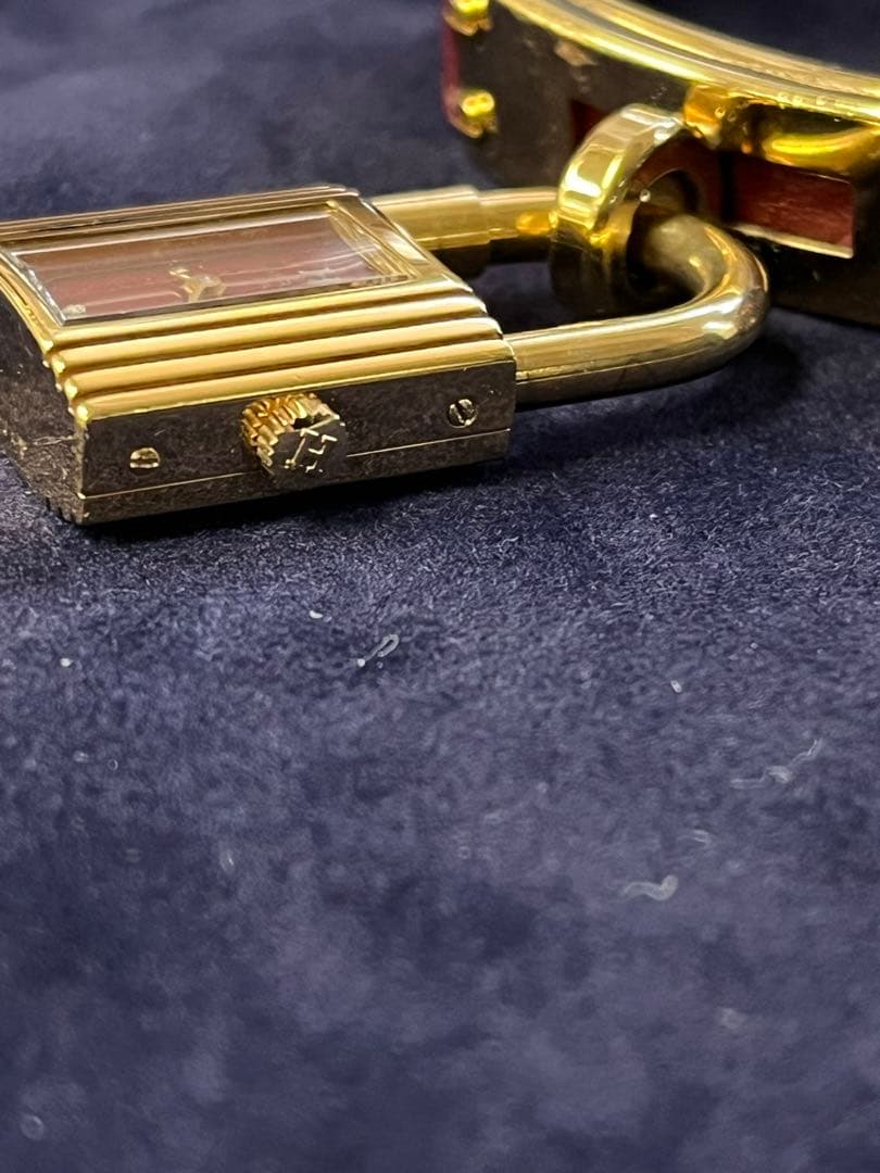 HERMES ケリーウォッチ ヴィンテージ 赤文字盤 動作未確認 ボルドー