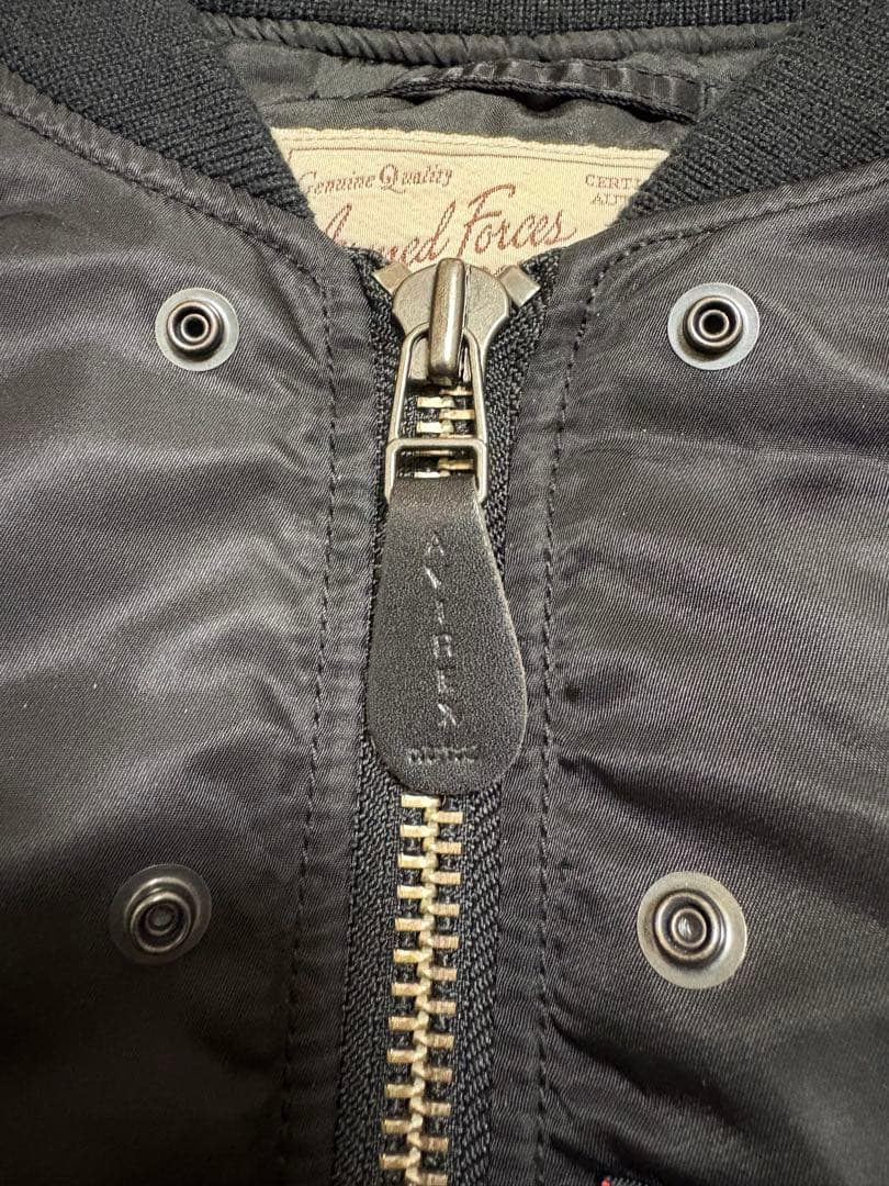 AVIREX MA-1 リモデル マーク2 ブラック XL 美品 フード付