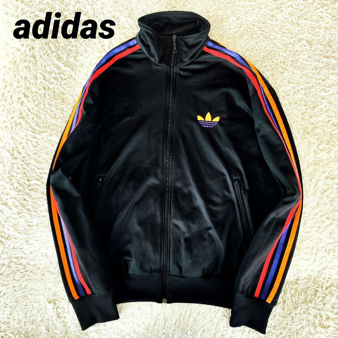 【希少】アディダス★トラックジャケット XXL相当 刺繍ロゴ