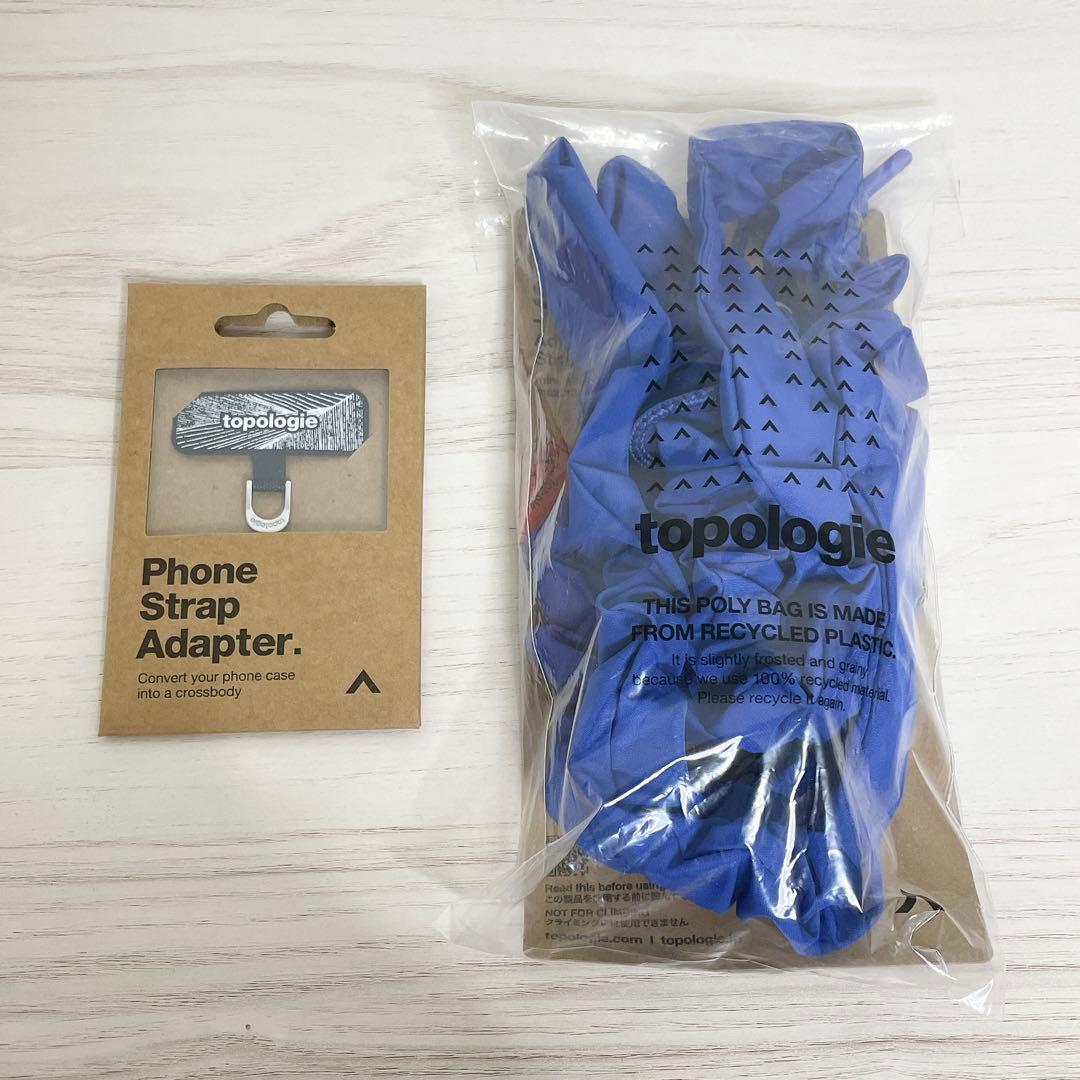 n*i様 【アダプター付】バンジーストラップ Future Blue Satin