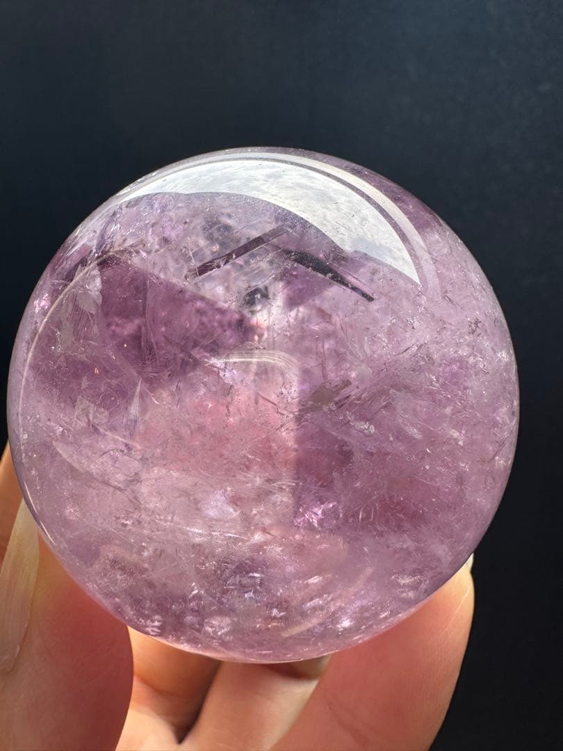 （希少）トラピッチェアメジスト　ファントムスフィア　レインボー