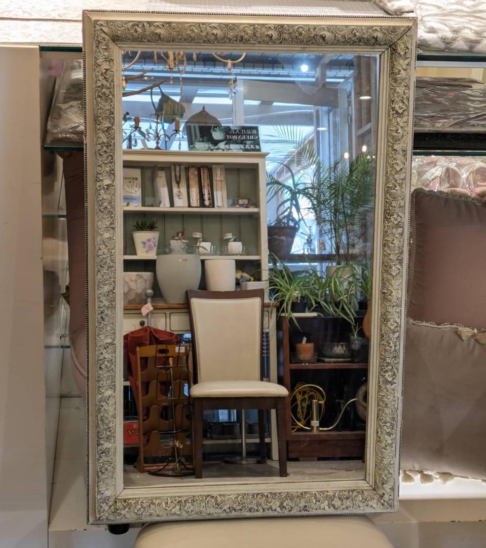 【希少】 アンティーク調 姿見 ウォールミラー 鏡 大型 シャビー 高さ78cm
