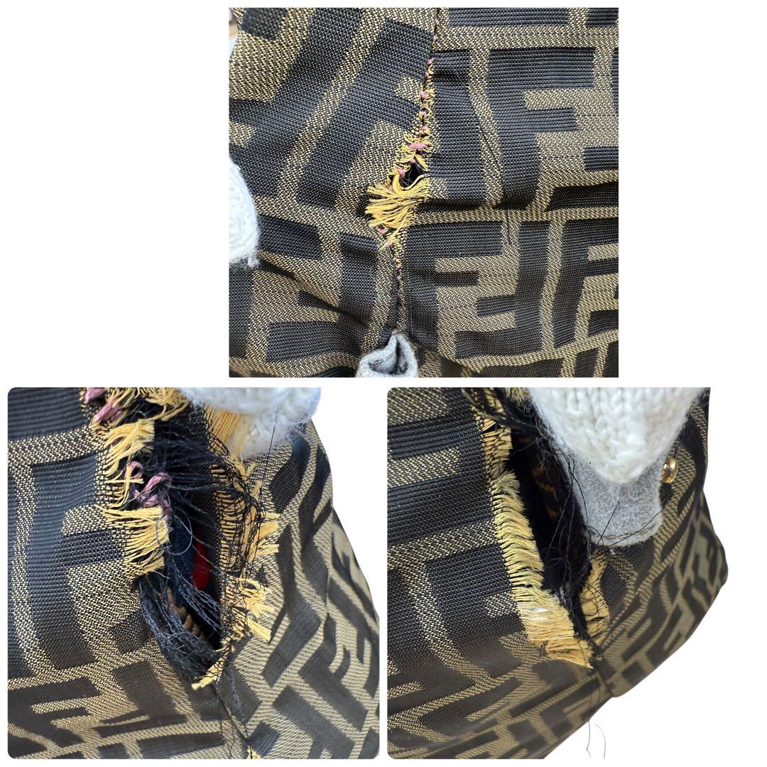 【超特大・訳あり】FENDI フェンディ ボストンバッグ ズッカ柄 キャンバス