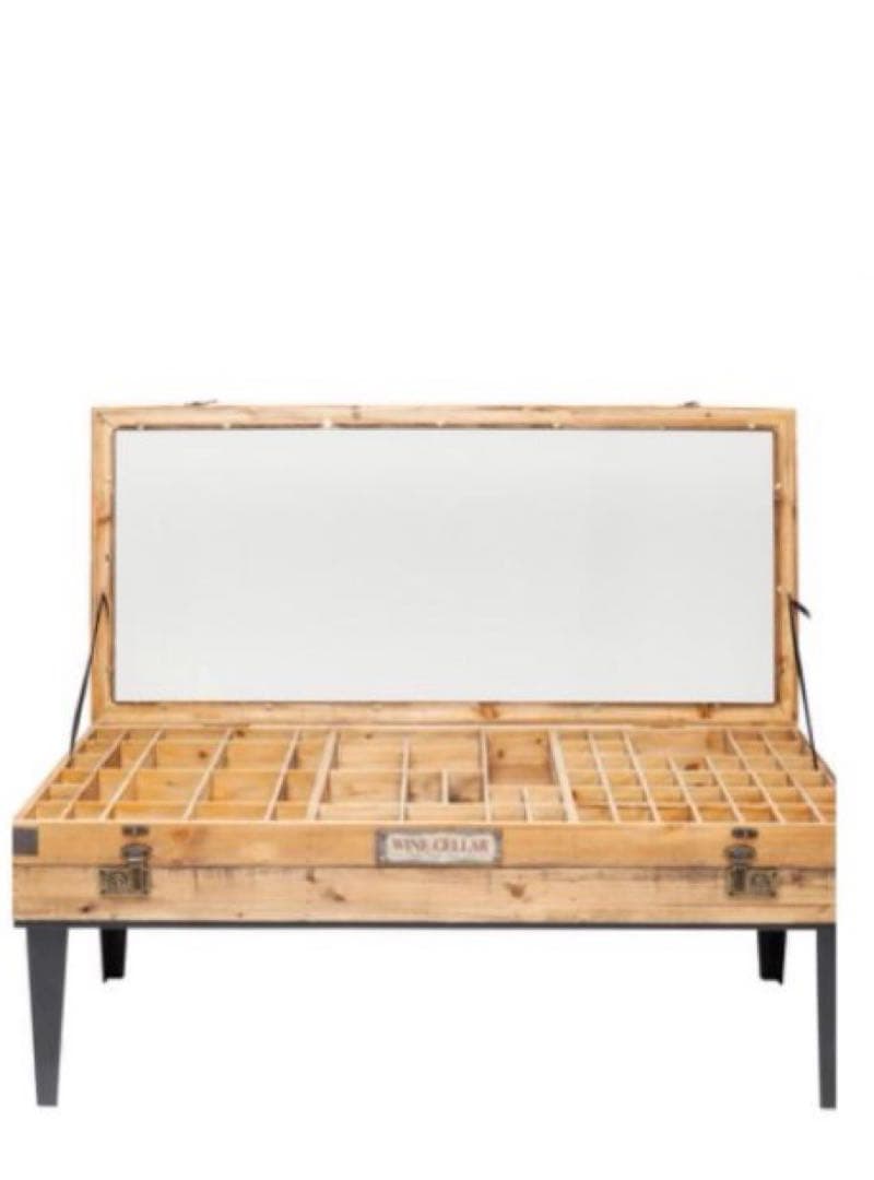 KARE コレクターヴィンテージ風木製ローテーブル 122x55cm