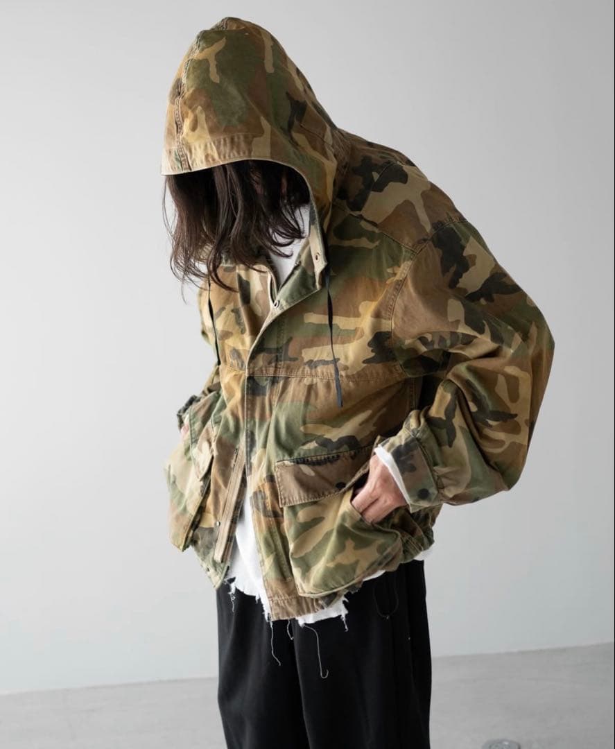 新品ancellm camo zip up hoodie サイズ1 アンセルム