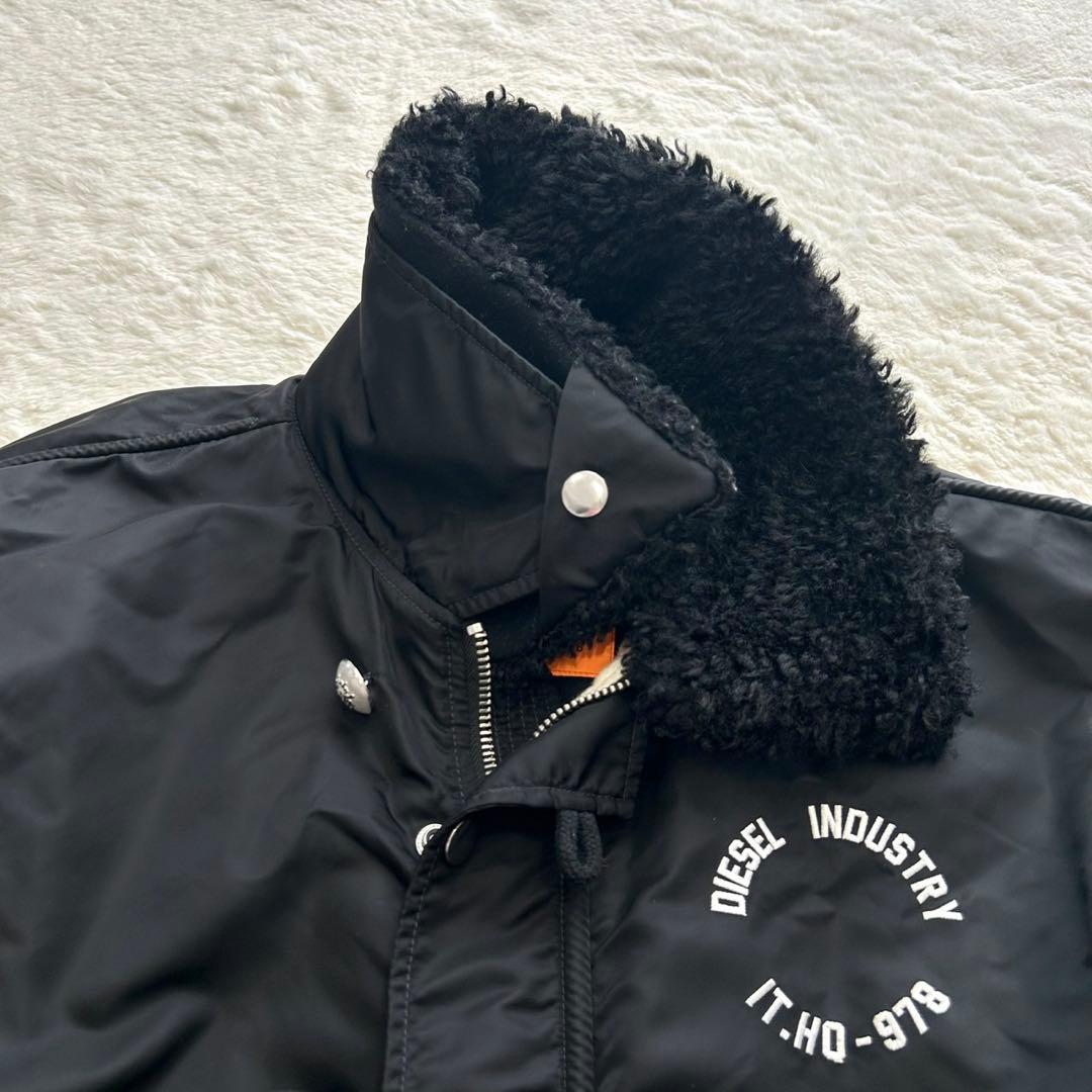 【美品】DIESEL MA-1 フライトジャケット ボア ブラック L