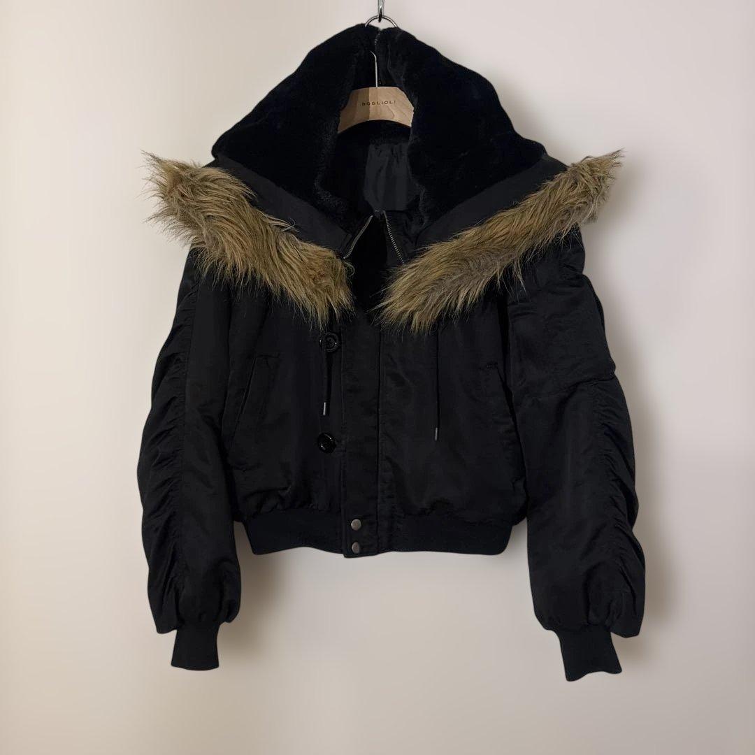 y2k archive ボンバー　フライトジャケット　ファー付　短丈　N-2B