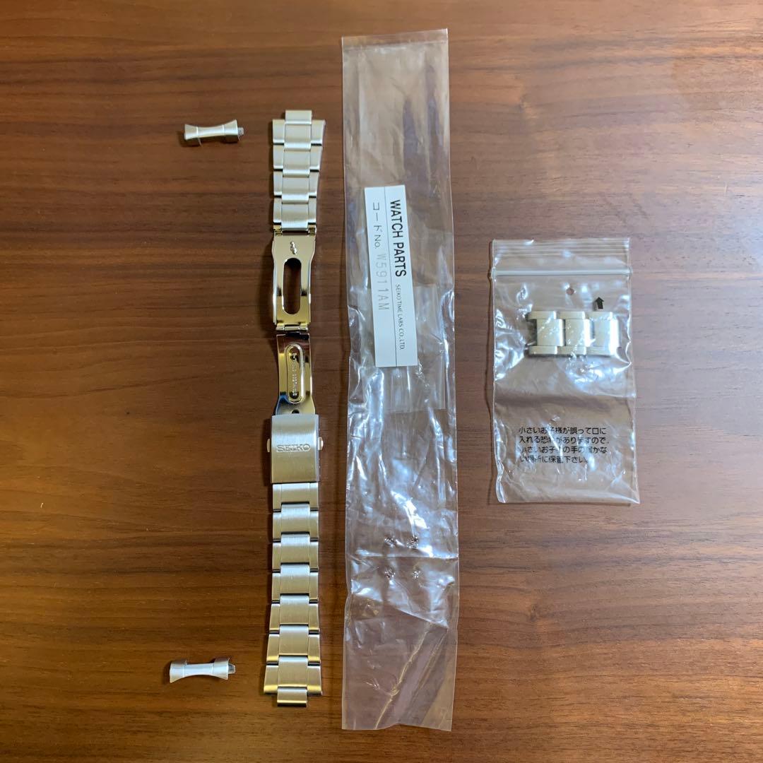 セイコー SZEV011/SZEV013用ステンレスベルト 調整用コマ付き