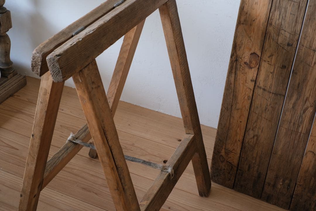 ヴィンテージ　テーブル アトリエテーブル　剥離 コンソール 飾り台 店舗什器