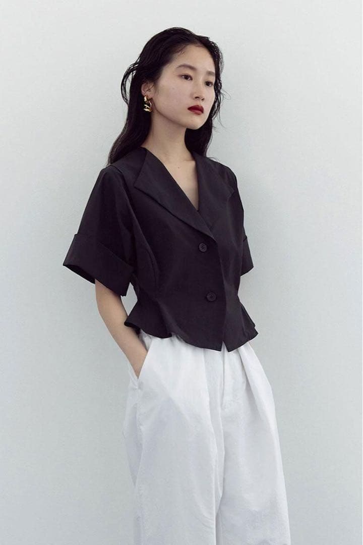 トップス MEER. OPEN COLLAR SHORT SHIRT