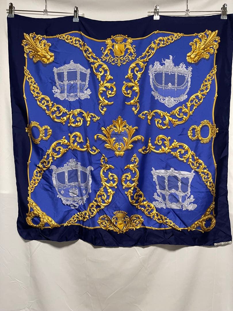 ★France製★HERMES★Carrosses d'Or★カレ90★スカーフ
