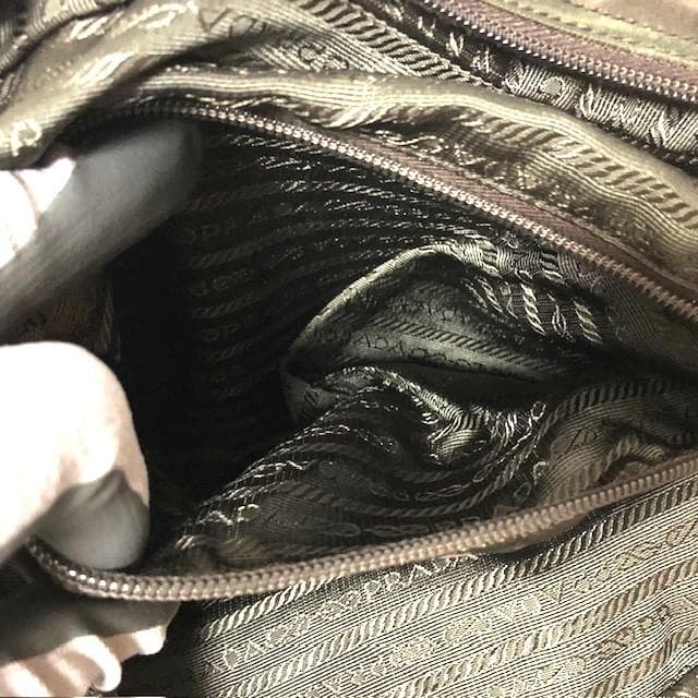 PRADA ナイロン プラダ ナイロンバック ハンドバッグ 三角ロゴ ブラウン