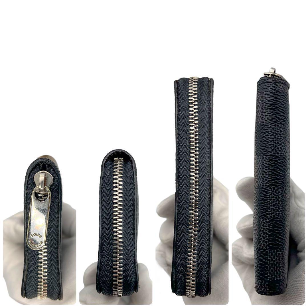 218 たぁぼさん用美品 箱付き ルイヴィトン ダミエグラフィット 小銭入 黒