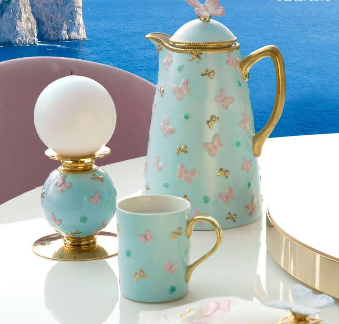 新品 ヴィラリ 希少 キャンドルホルダー キャンドル ピンク リボン ★