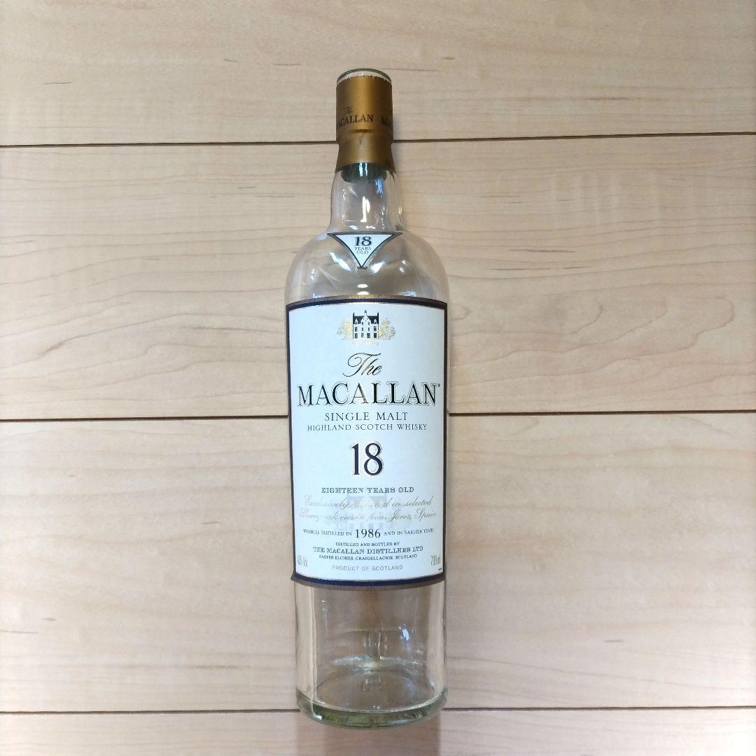 【希少】Macallan 18年 1986年 空瓶
