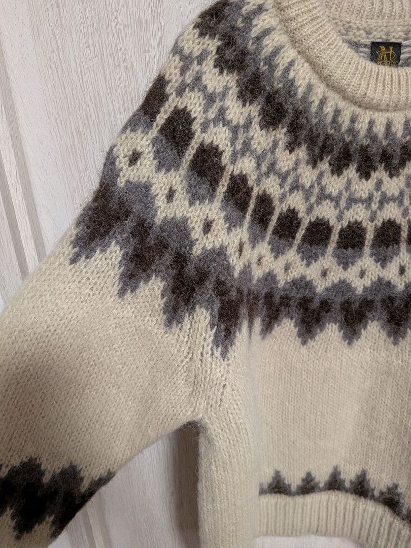 クリーニング済　BATONER フェアアイル柄ニット サイズ2