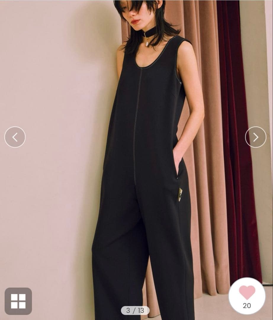 新品未使用　今期　null. / ヌル　ジャージールーズオールインワン