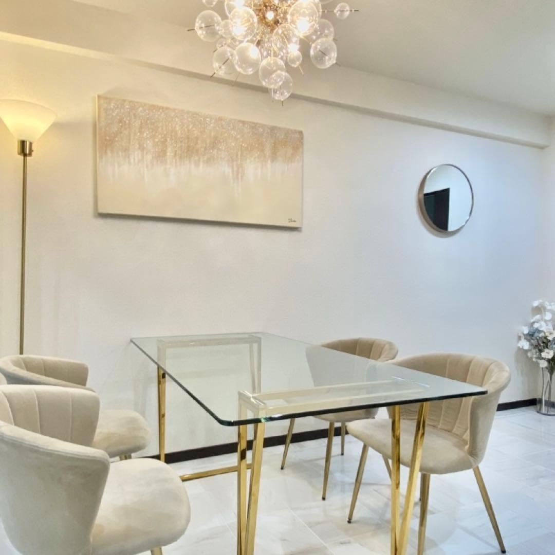 【値下げ】FrancFranc フェリシテ ダイニングテーブル クリア ガラス