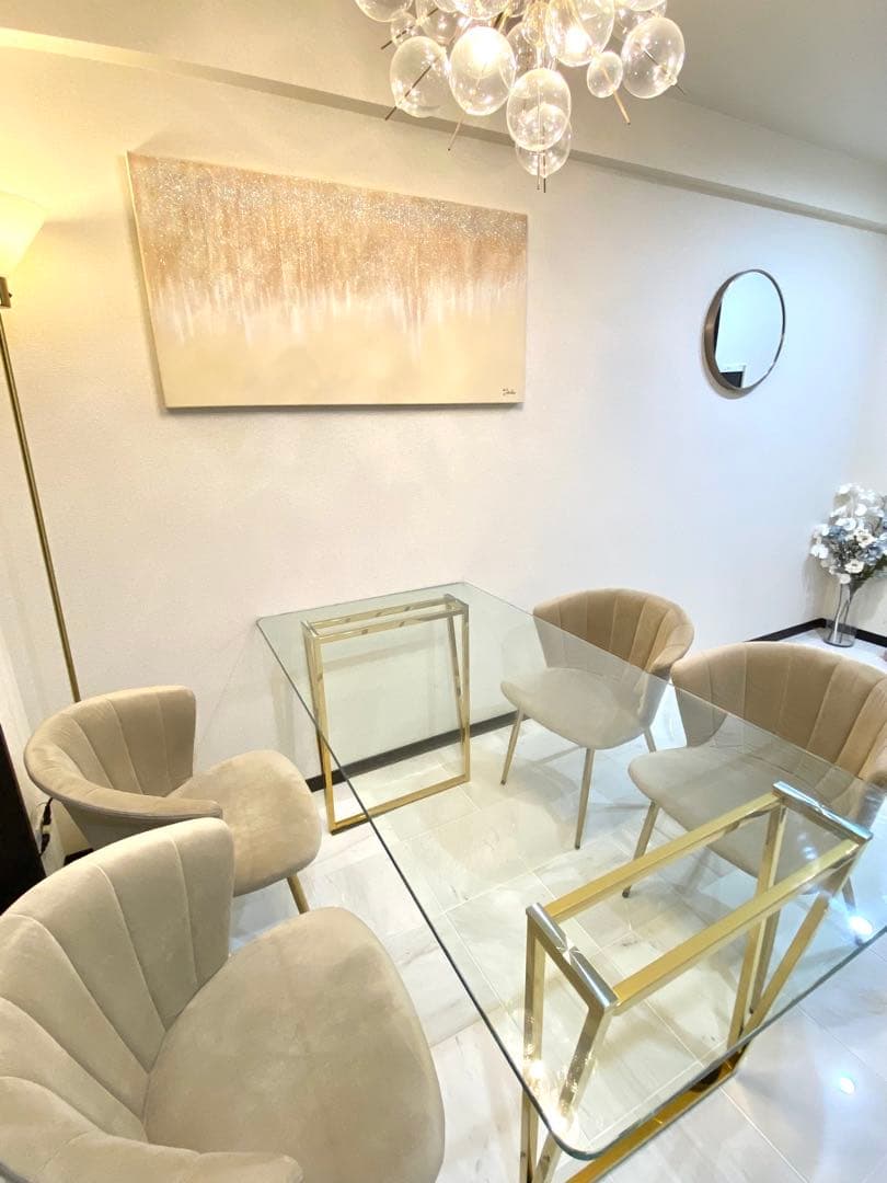 【値下げ】FrancFranc フェリシテ ダイニングテーブル クリア ガラス