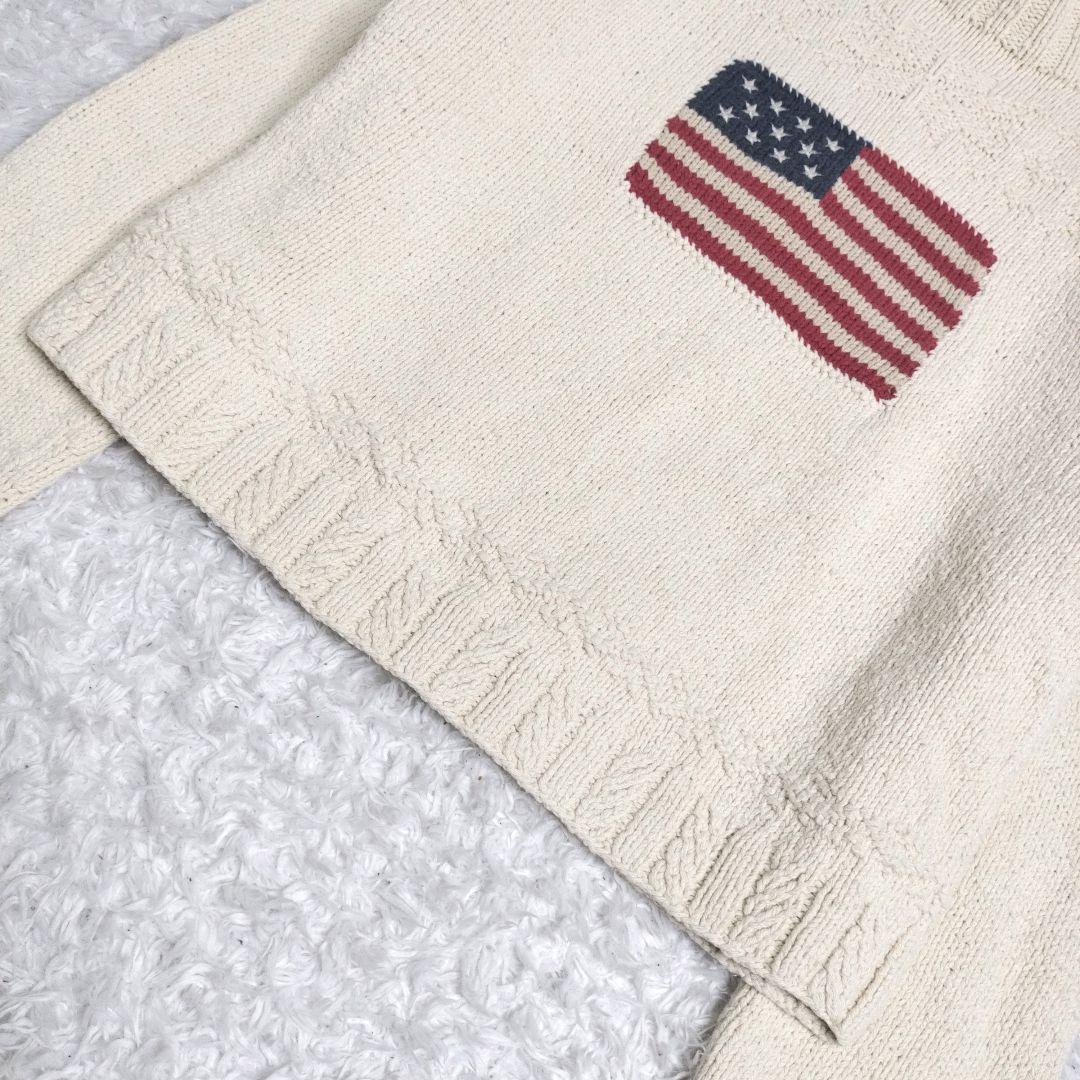【希少】ラルフローレン 星条旗　アメリカ国旗　ニット　セーター　長袖　M