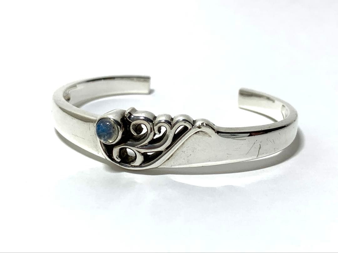 マッシュ SILVER 925 バングル ブルー ムーンストーン moon