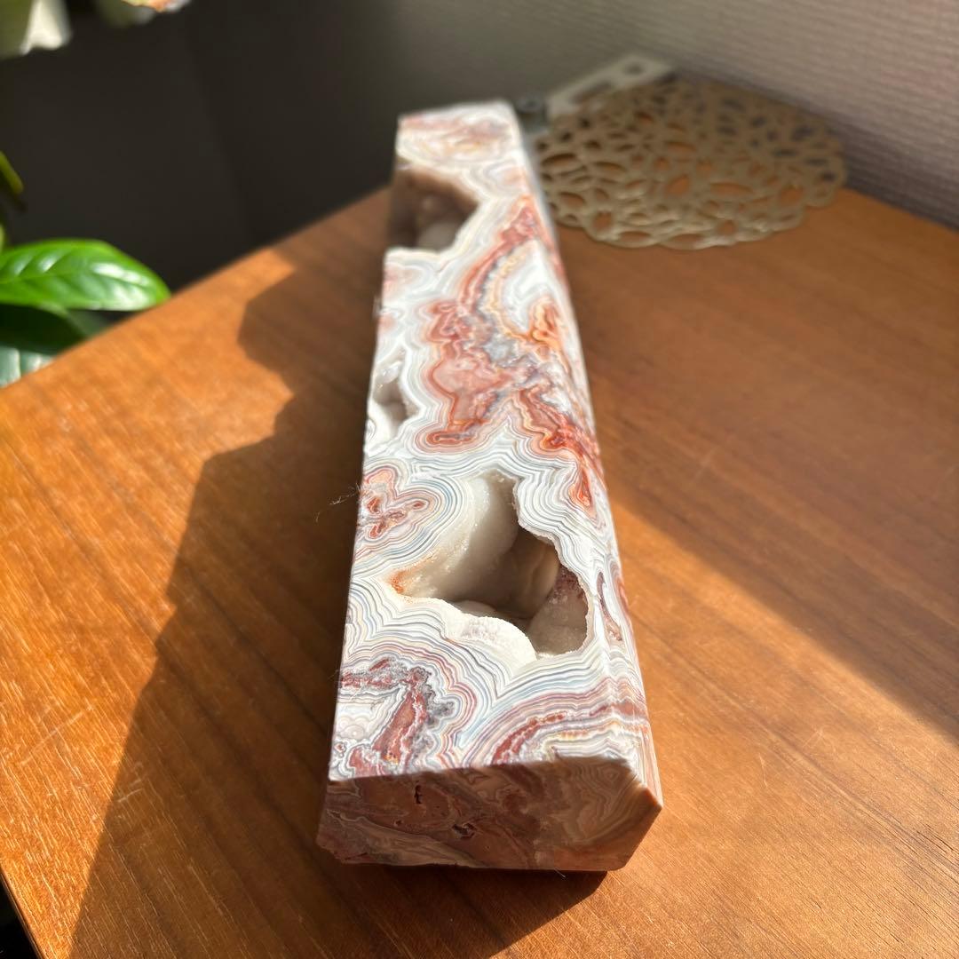 高品質 天然石 メキシカンクレージーレースアゲート タワー約23センチ