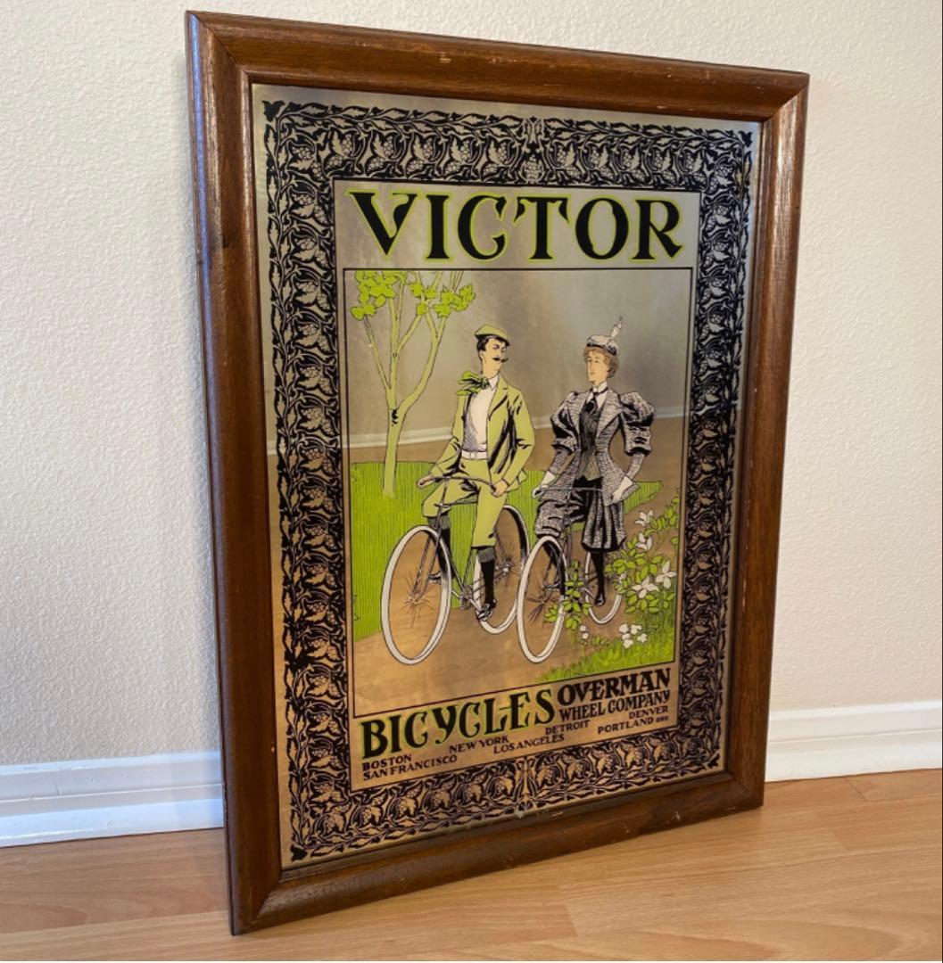 ヴィンテージ アメリカ ビンテージ Victor Bicycle パブミラー