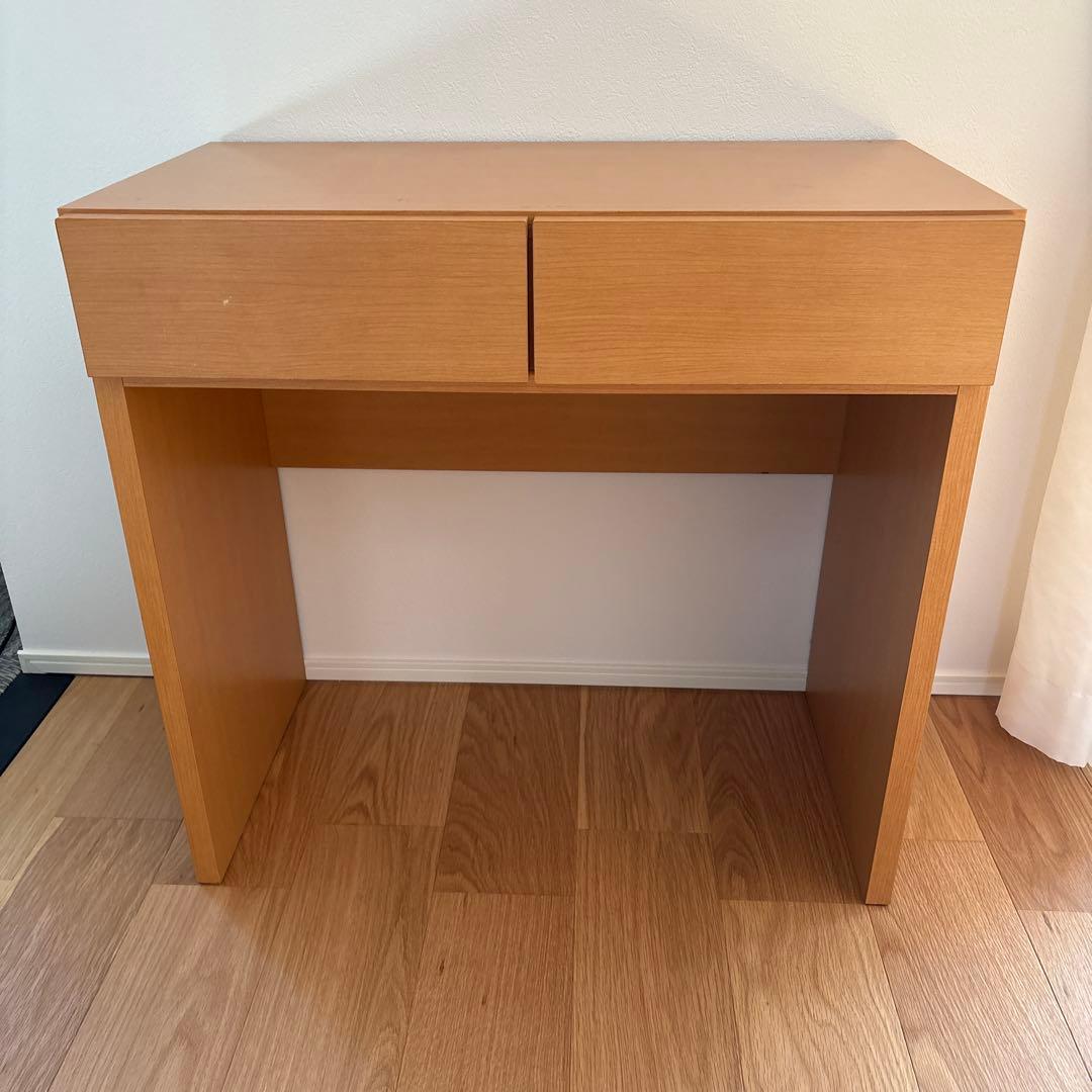 木製デスク 2引き出し付き