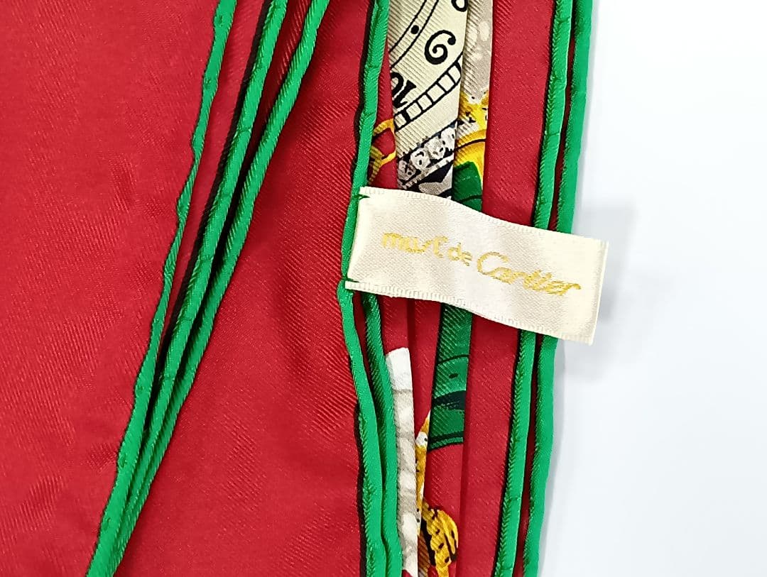 502 Cartier カルティエ 時計 シルク スカーフ　箱付き