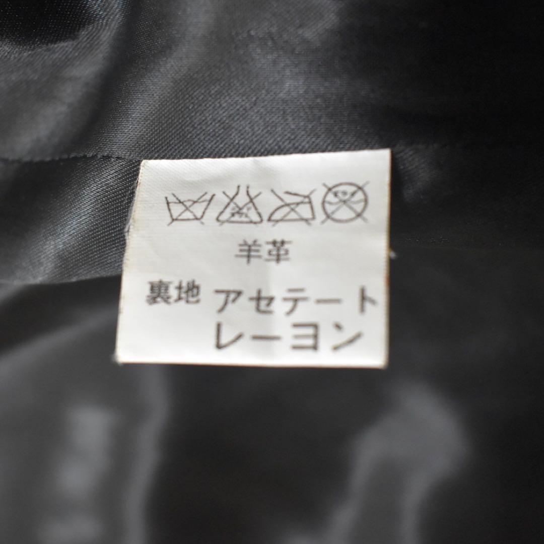 agnes b SPECIAL フランス製 ラムレザー ロングコート オリーブ2