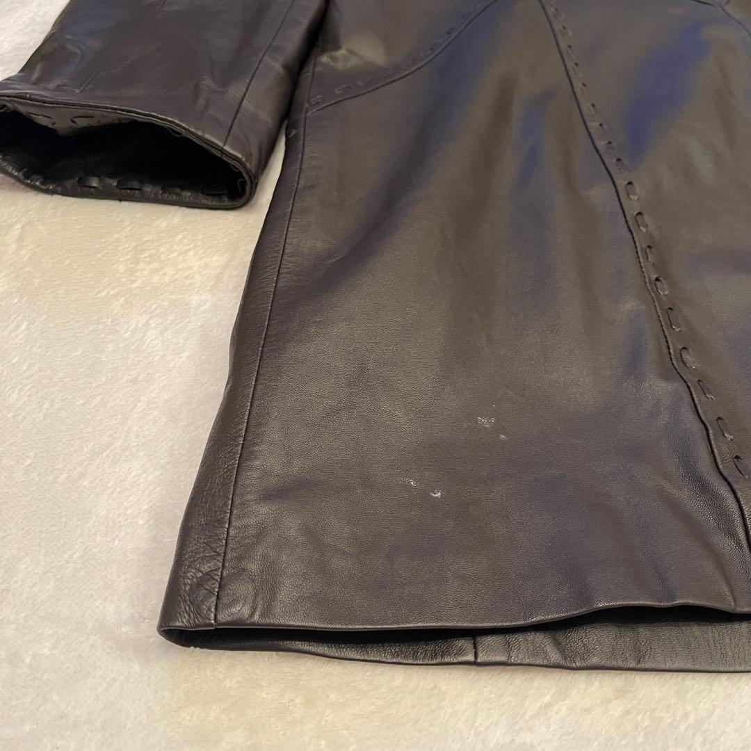 BALMANバルマン 羊革 ラムレザー レザージャケット 11号 美品 ブラウン