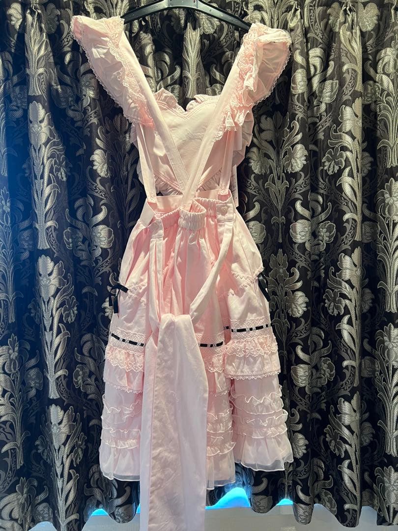 ハート胸当て付スカート　アンジェリックプリティ　ピンク×黒