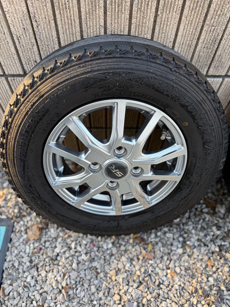 145/80R12 80/78N LT タイヤ＋アルミホイール 4本セット／