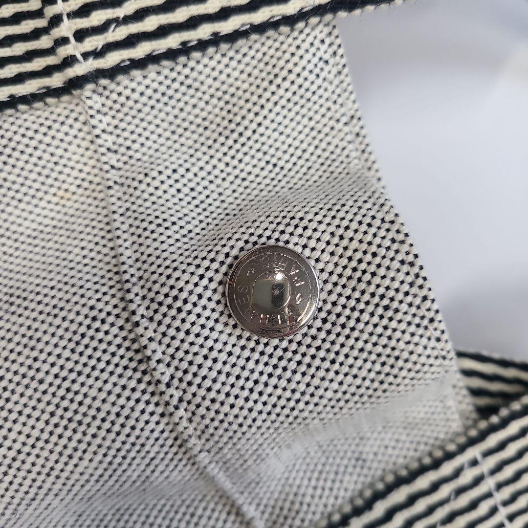 HERMES　グレー キャンバス トートバッグ 大容量