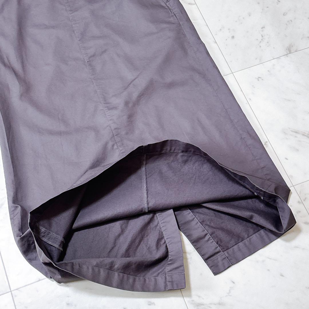 未使用 ルグラジック ロング丈 ワンピース サロペットスカート 綿 グレー