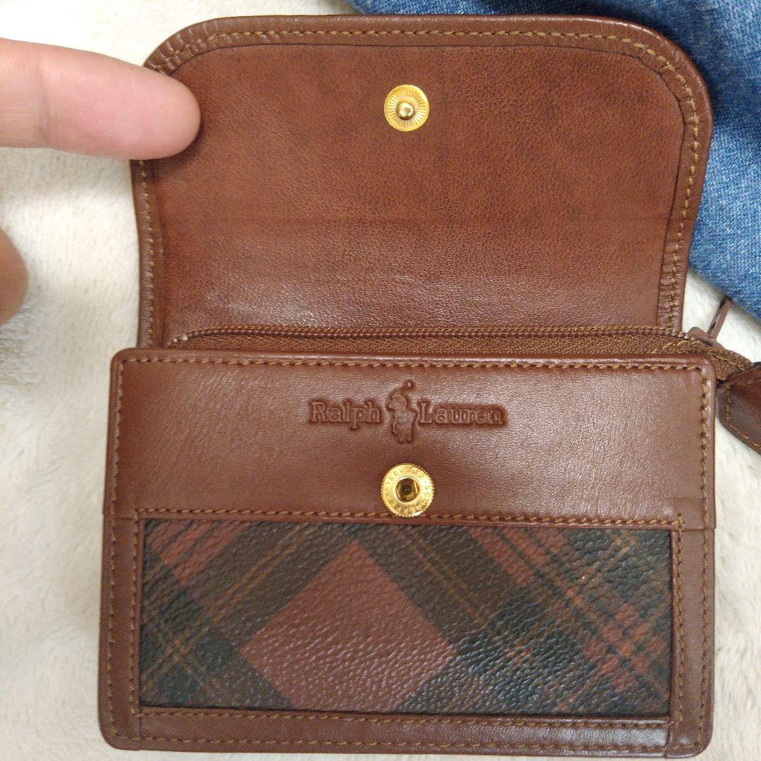 Ralph Lauren チェック柄 レザーケース
