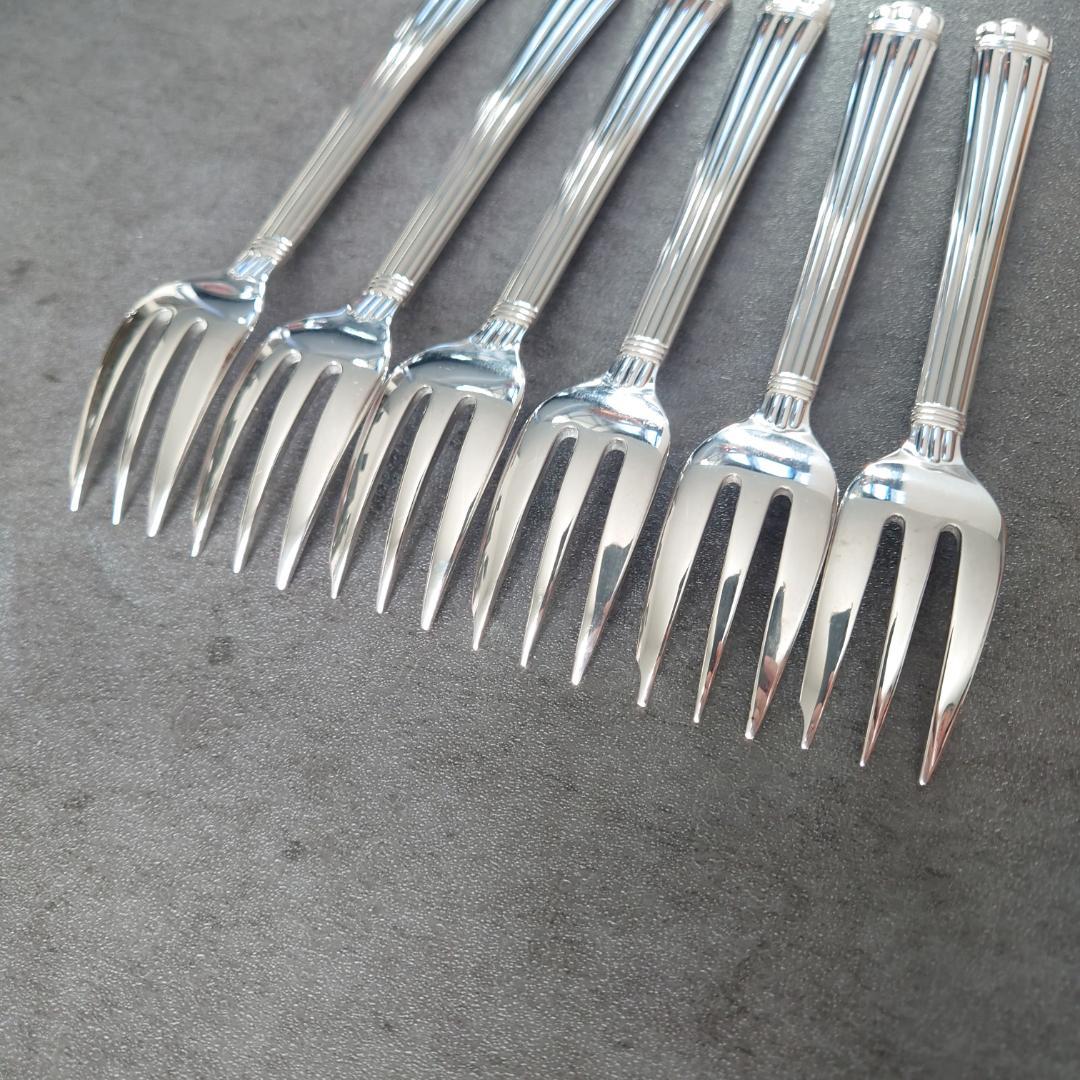 美品 クリストフル アリア ケーキフォーク 6点