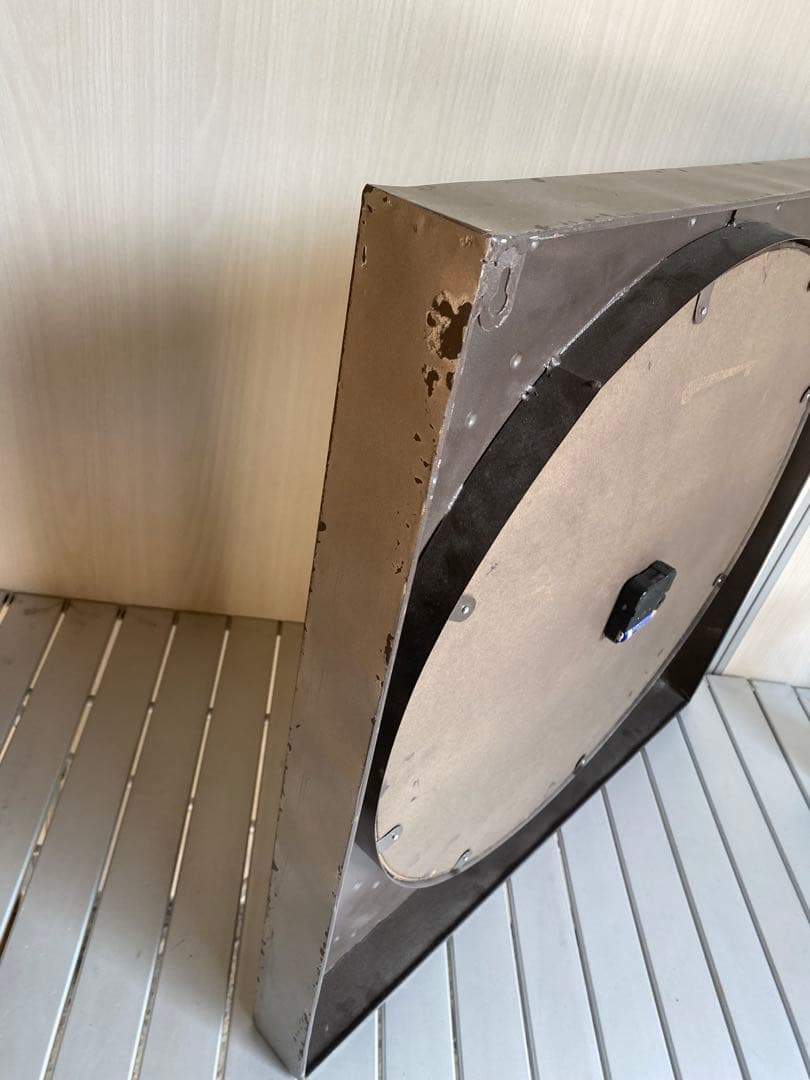 掛時計　ヴィンテージ　特大掛時計　鉄製　メッシュ