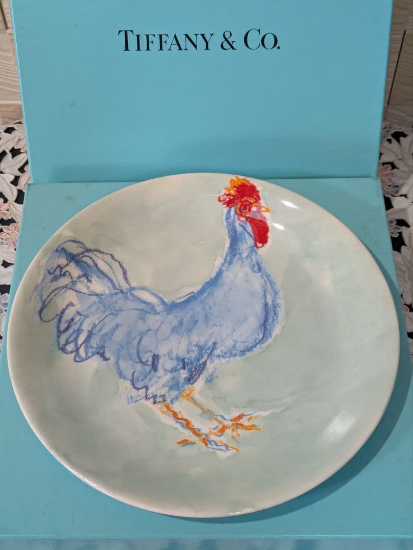 【未使用】ティファニー　ルースターズ　サラダプレート　＊デザインブック