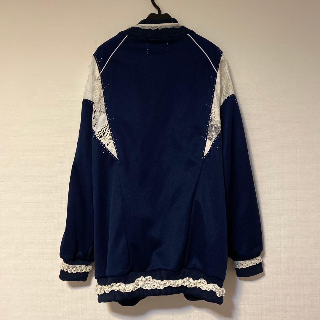 keisuke kanda 1点ものレース付きジャージ ネイビー