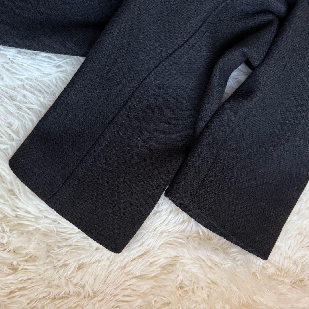 ZARA ザラ マンテコ ダブル チェスターコート ロング黒 M 通勤 高見え