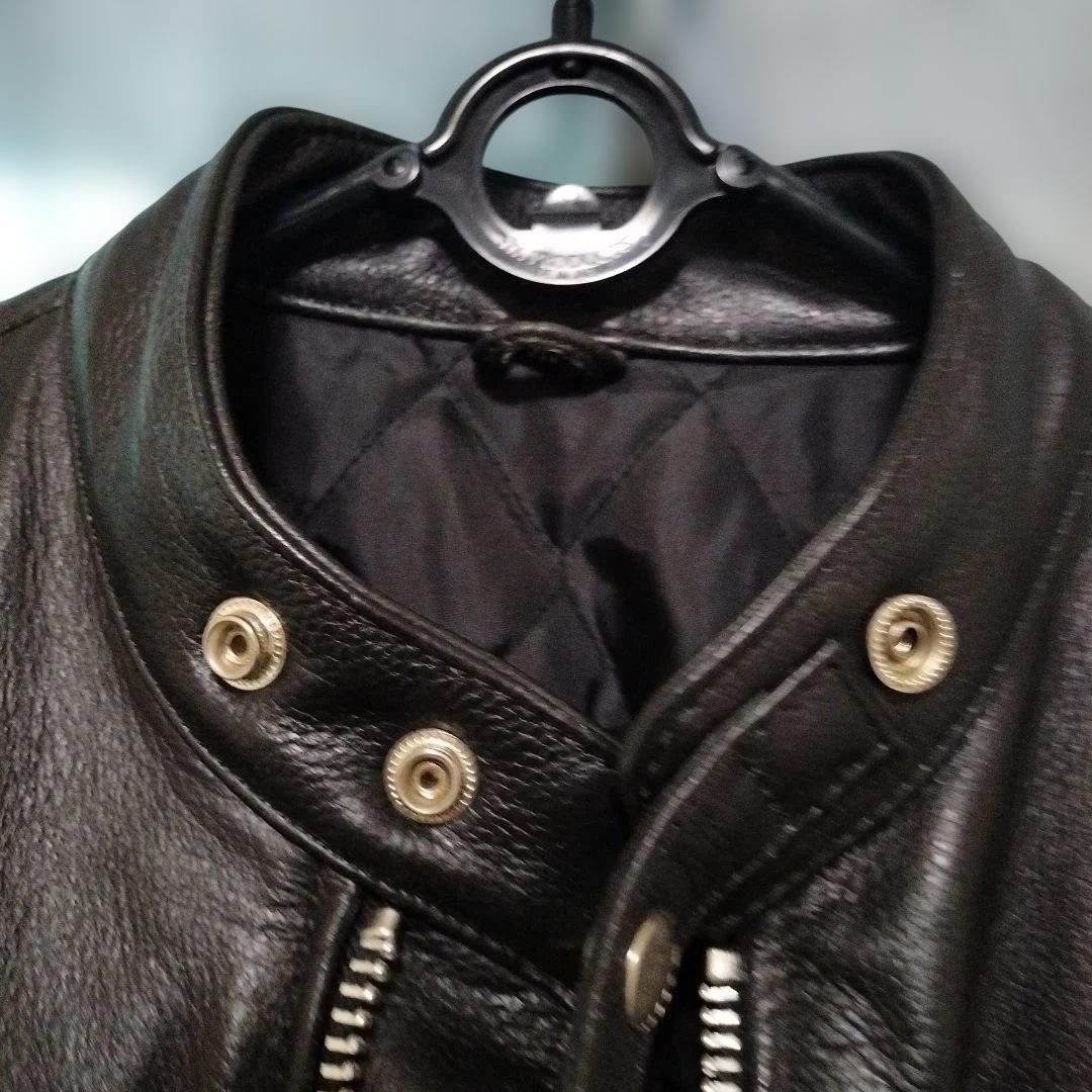 美品　FREEDOMシングルライダースジャケット