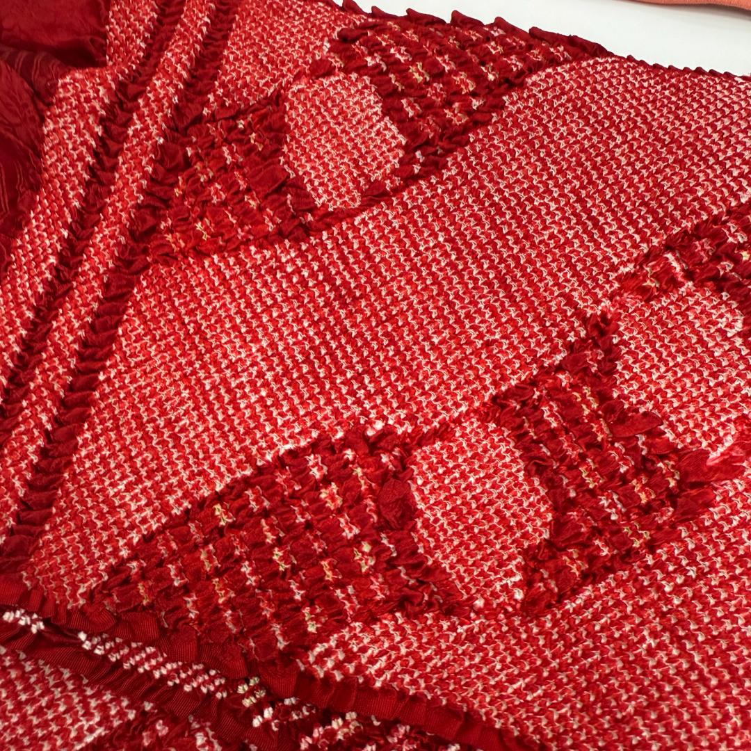 振袖フルセット 黒 刺繍 成人式 草履バック付 裄64.5cm S-200