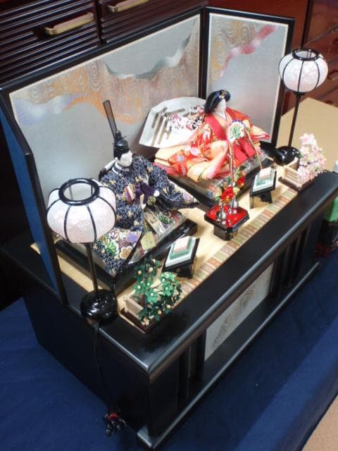 値下げ！新品！売切り♪♪●激安！70巾 ひな人形 親王飾り 収納飾り お雛様●２