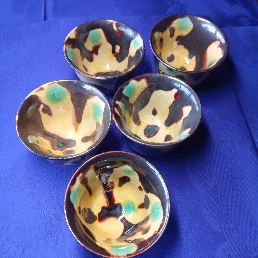 三彩焼茶器共箱珍品