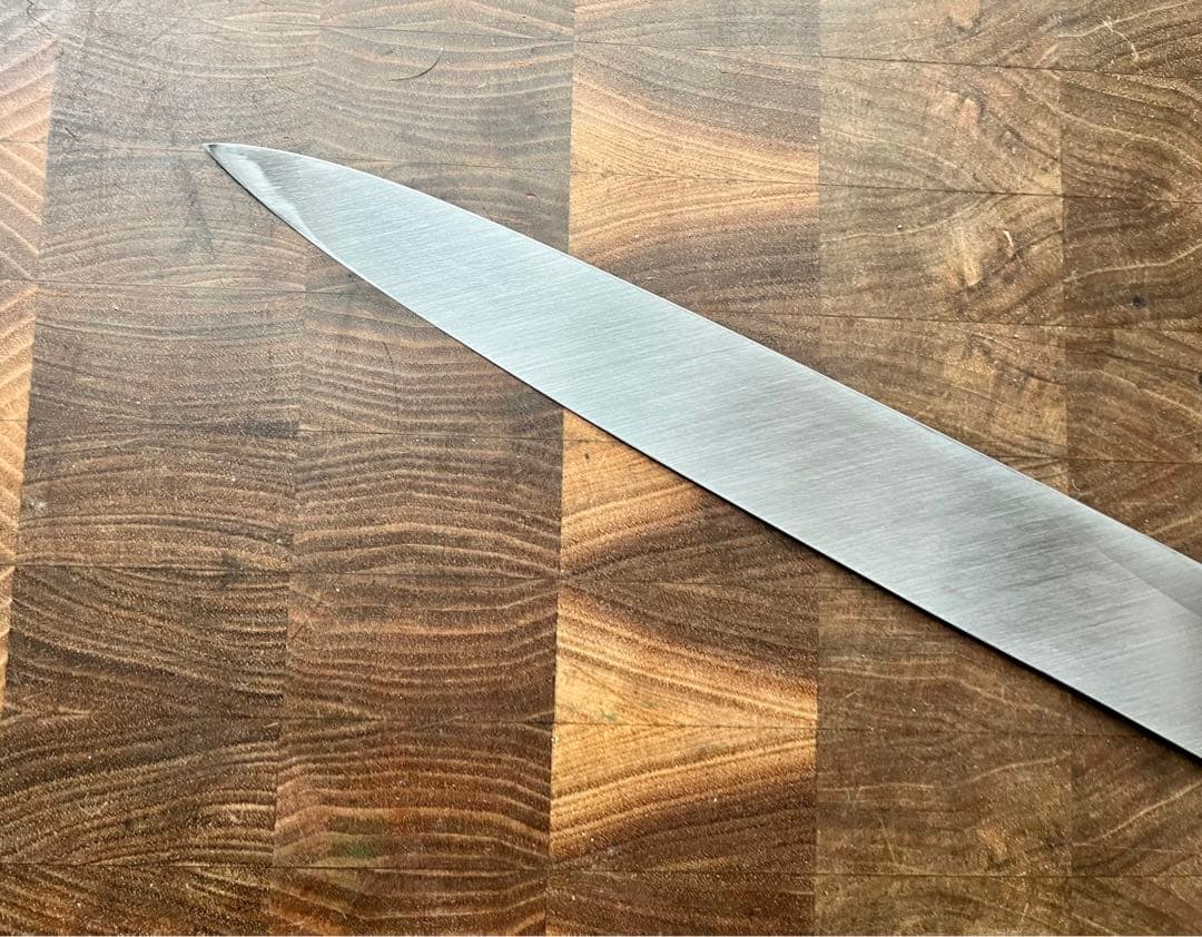 中川打刃物　柳刃　9寸　270mm 包丁　白鋼　霞　刺身　和包丁